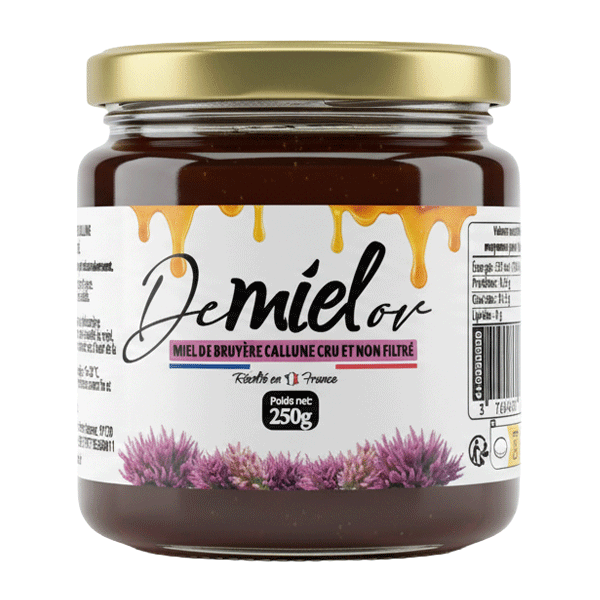 Product-Size-Standart-600x600-Callune250g Miel de Bruyère Callune en pot 250g